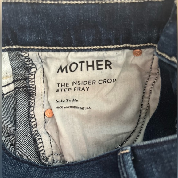 Mother The Insider High Waist Step Frayed Hem Crop Jeans Size 25 Sake to me - Picture 8 of 11